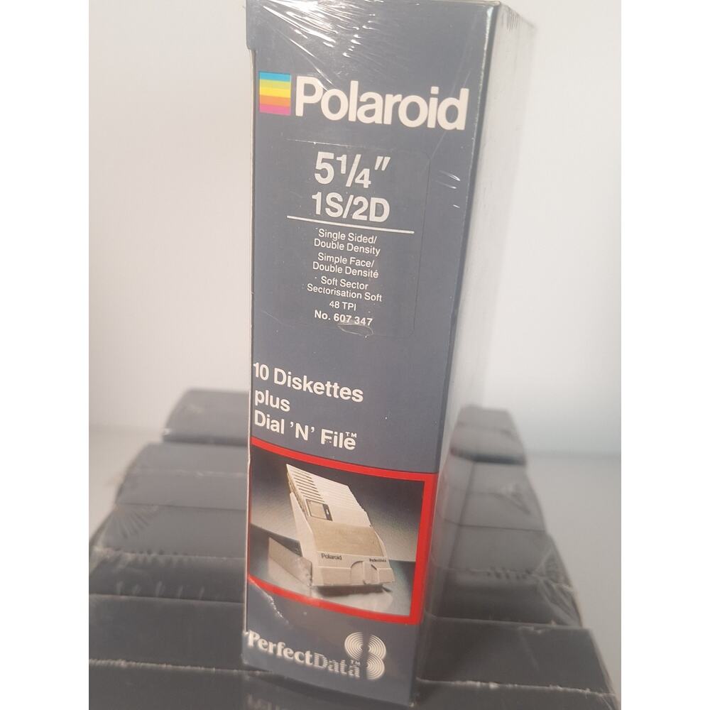 Polaroid PerfectData 5.25 Floppy Disks 1S/2D Sealed NOS 10 Pack Dial N File - Picture 5 of 7